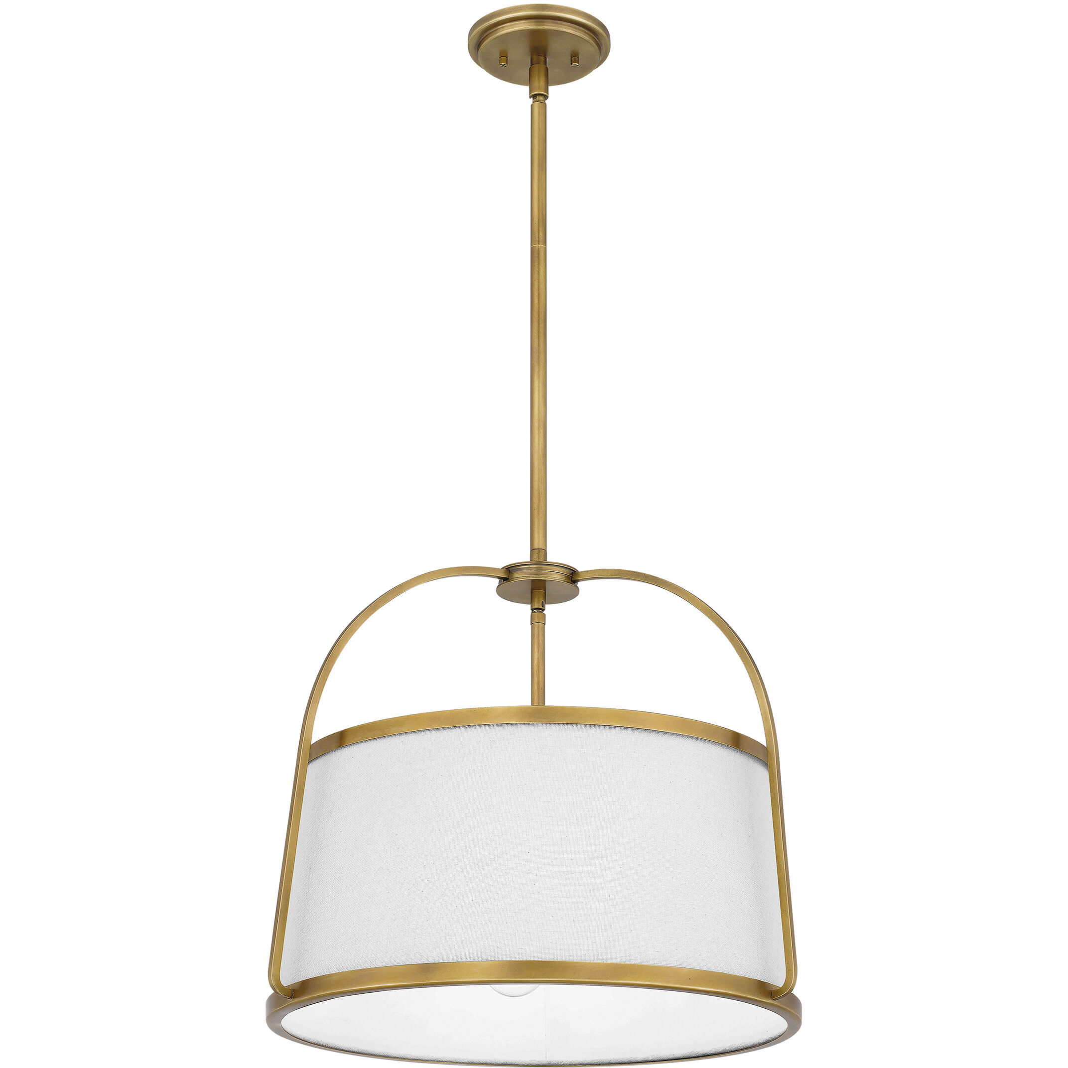 York 4 Light 20 inch Weathered Brass Pendant Ceiling Light