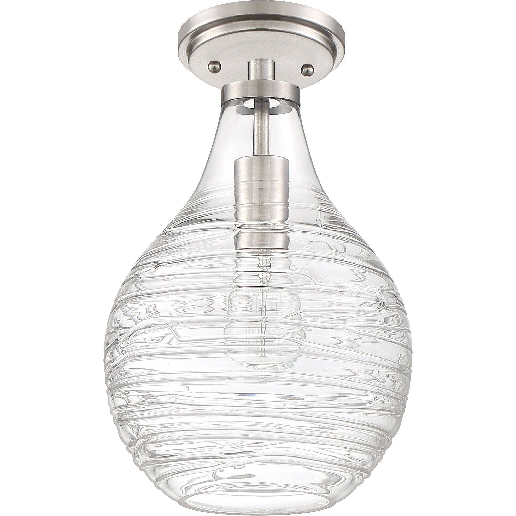 Genie 1 Light 9 inch Brushed Nickel Mini Pendant Ceiling Light