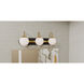 Desmond 3 Light 24 inch Matte Black Bath Light Wall Light, Large