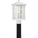 Stonington 1 Light 17 inch Fresco Post Lantern in White Lustre