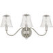McKinney 3 Light 23 inch Brushed Nickel Bath Light Wall Light