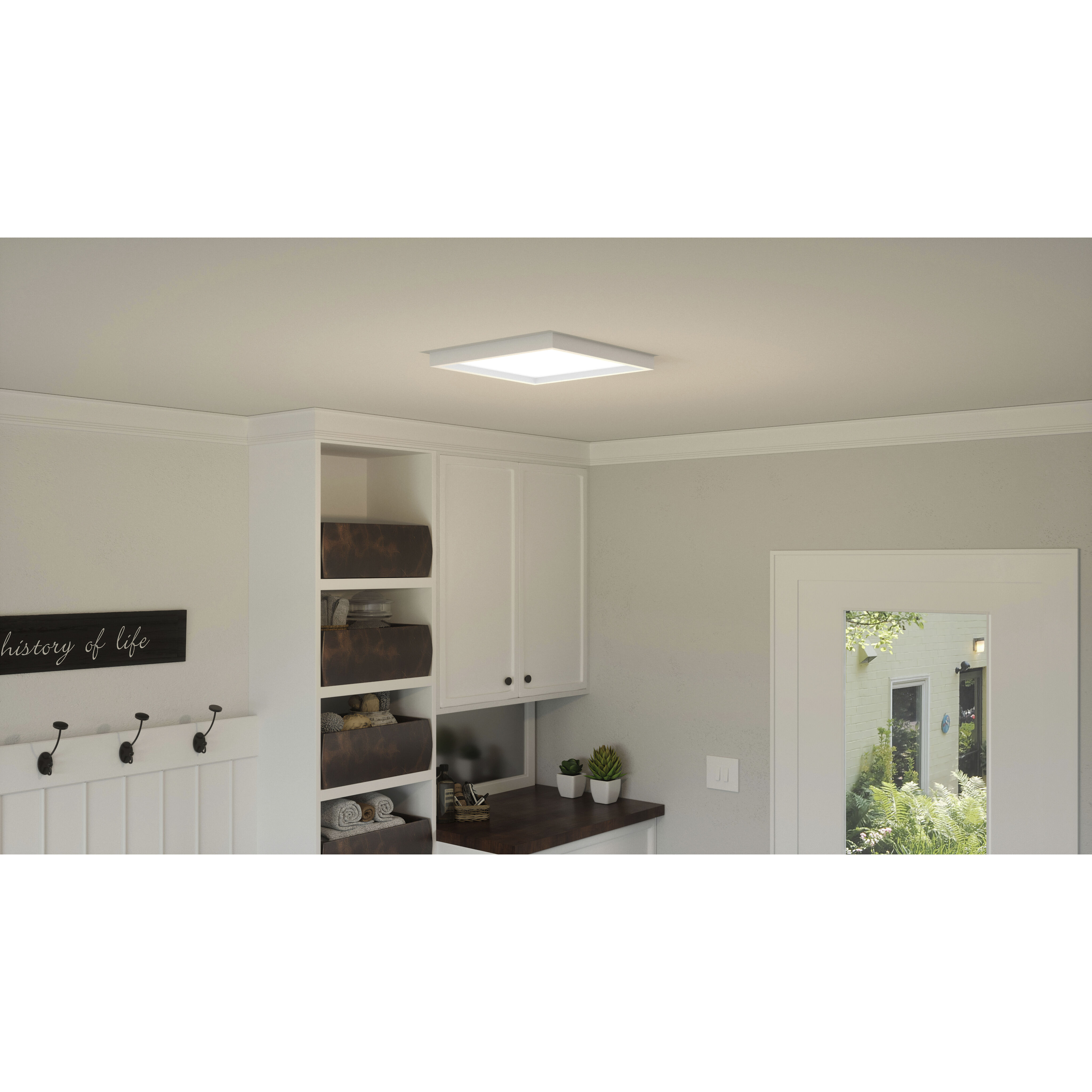 Outskirts LED 15 inch White Lustre Flush Mount Ceiling Light