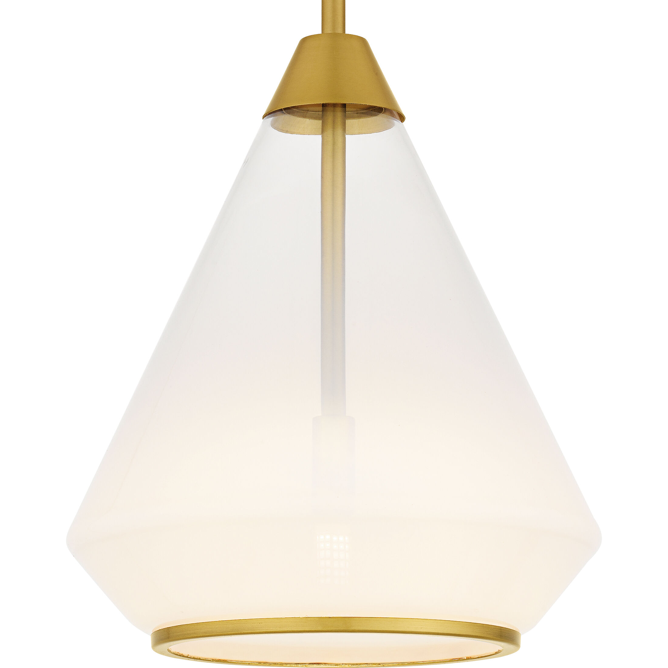 Haze 1 Light 10.5 inch Brushed Gold Mini Pendant Ceiling Light, Small