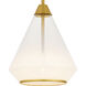 Haze 1 Light 10.5 inch Brushed Gold Mini Pendant Ceiling Light, Small