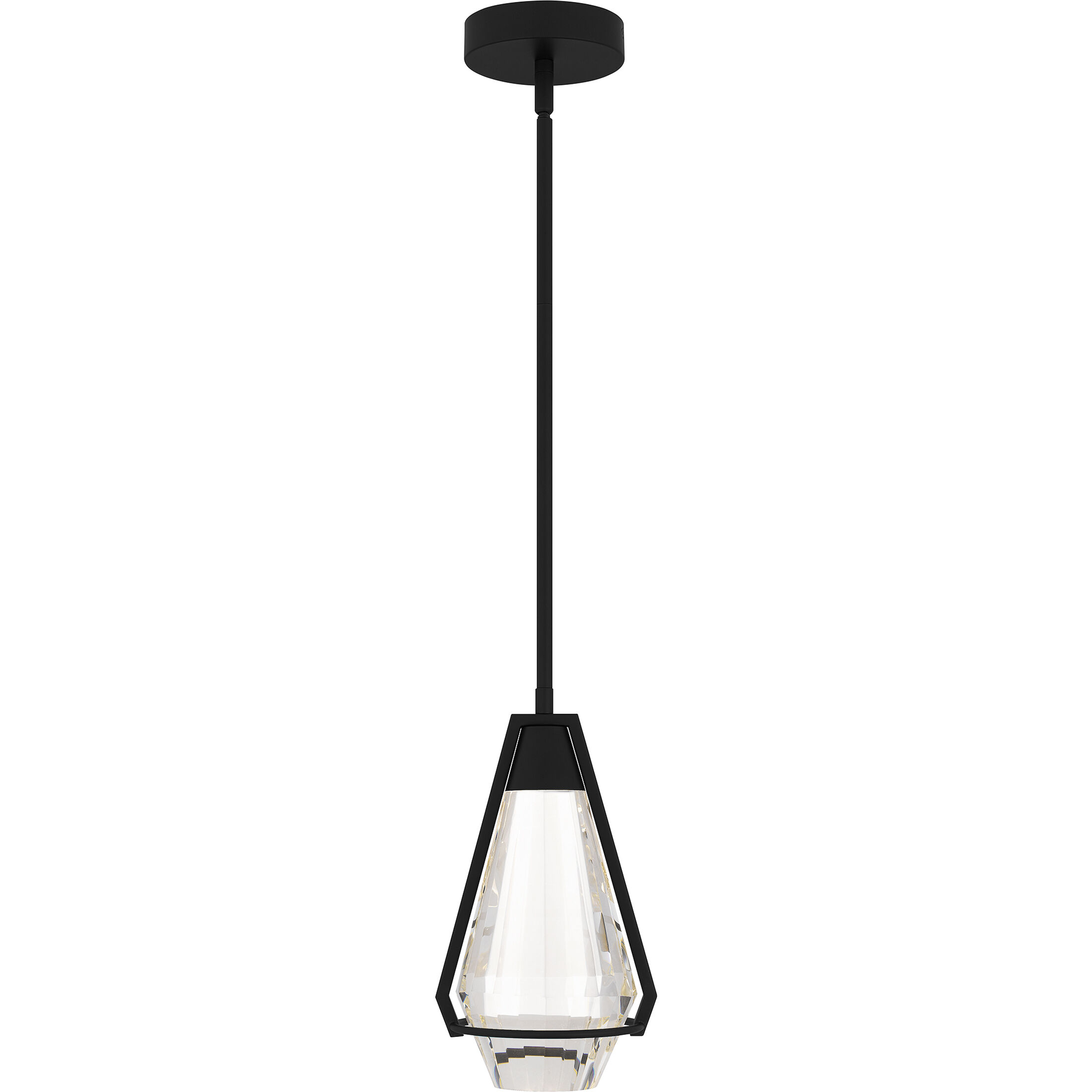Luca LED 7 inch Matte Black Mini Pendant Ceiling Light, Small