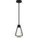 Luca LED 7 inch Matte Black Mini Pendant Ceiling Light, Small