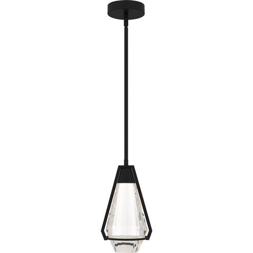 Luca LED 7 inch Matte Black Mini Pendant Ceiling Light, Small