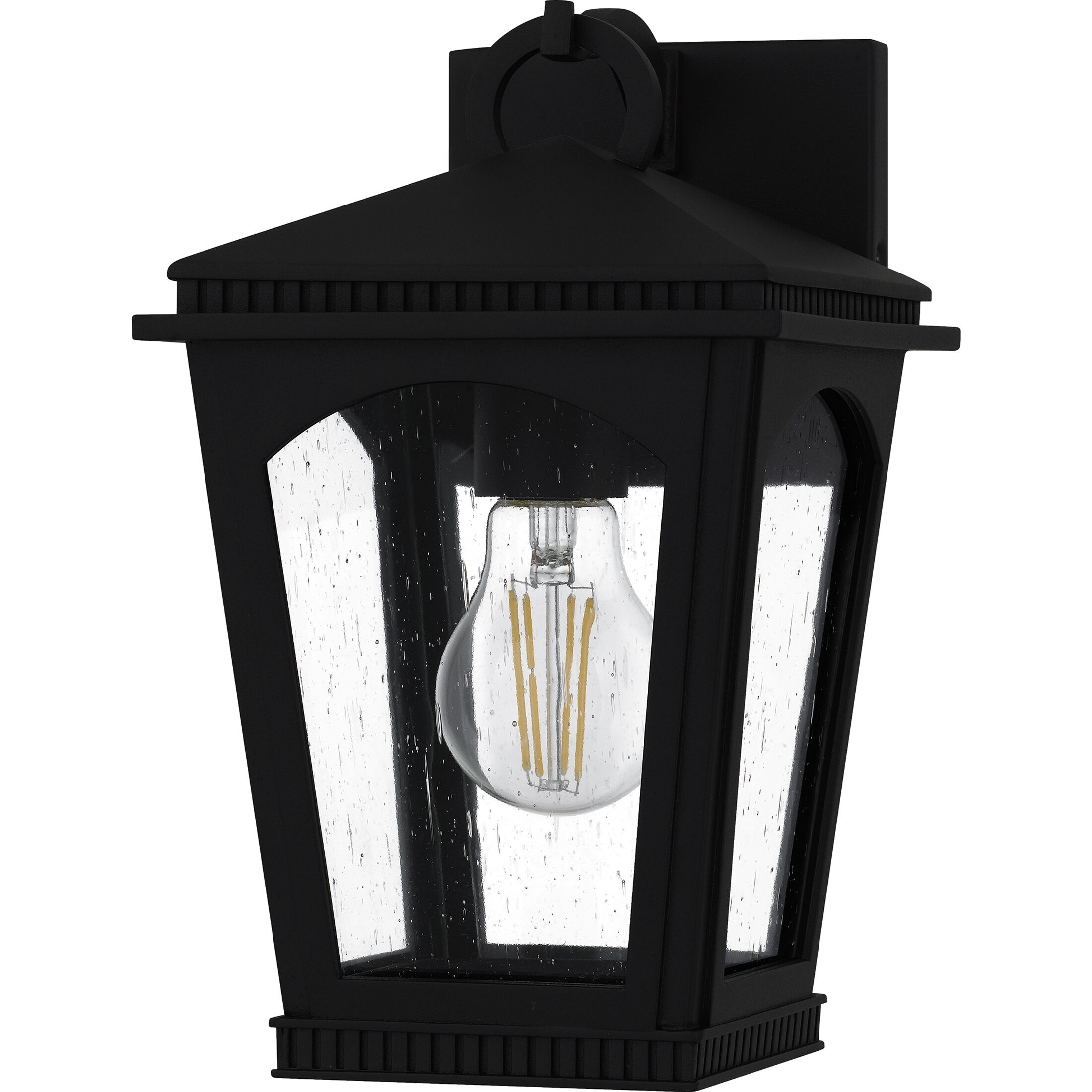 Huck 1 Light 10.5 inch Earth Black Outdoor Wall Lantern, Small