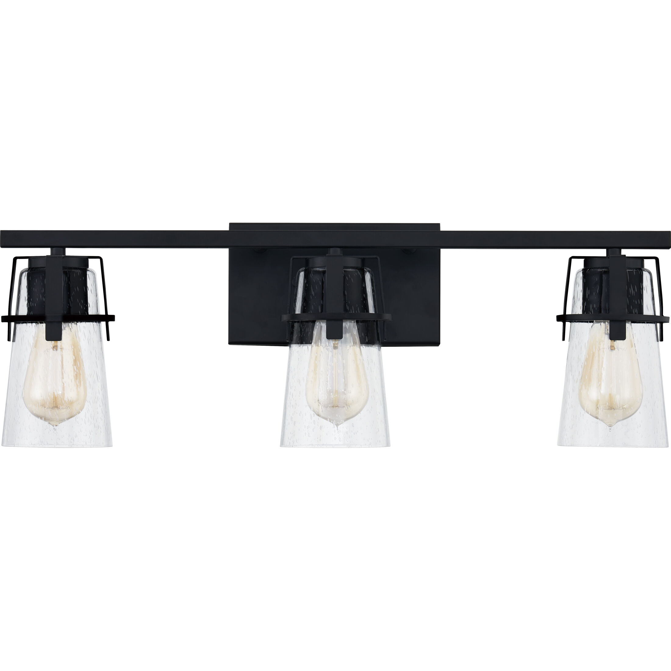 Knox 3 Light 24 inch Matte Black Bath Light Wall Light, Large