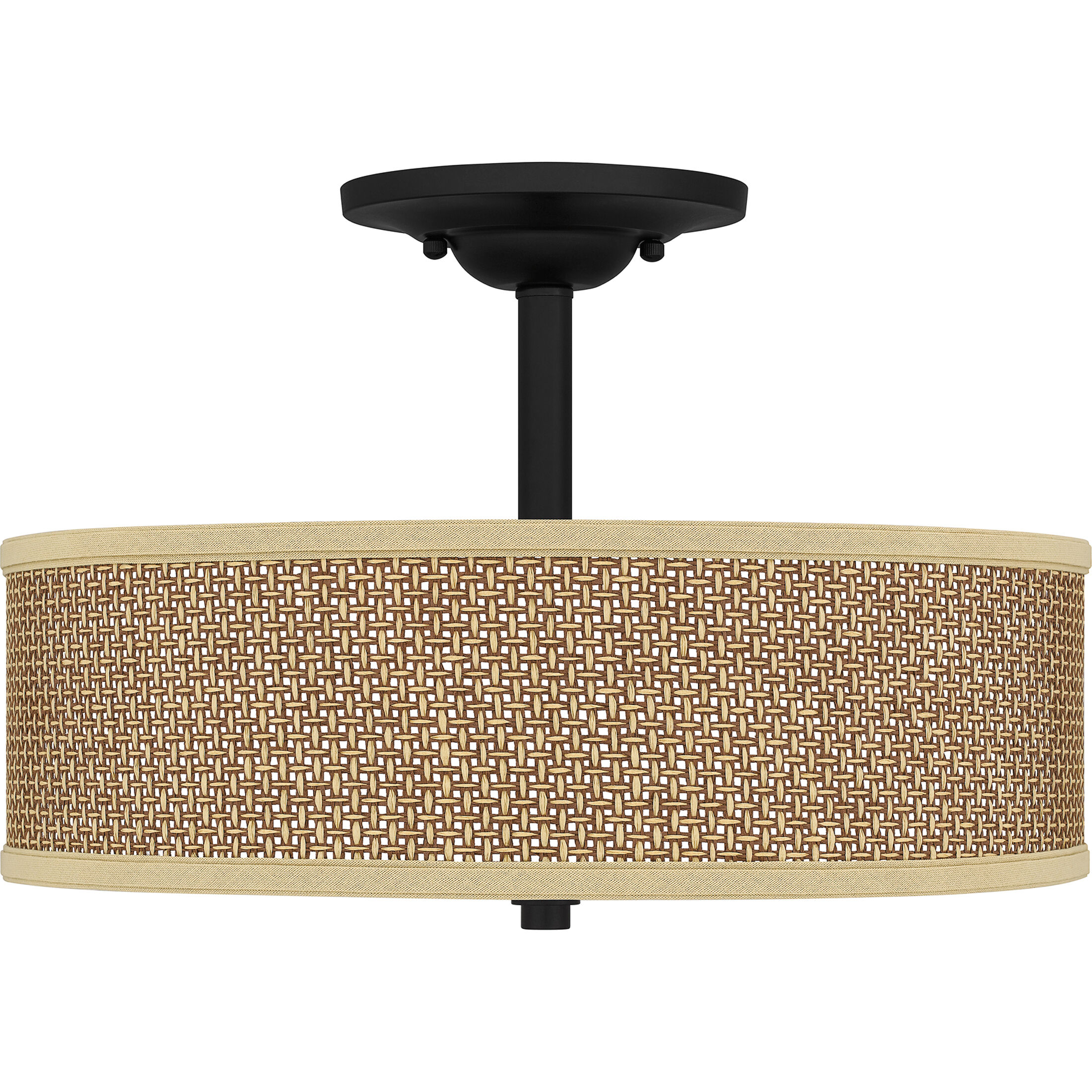Quoizel ZE1717K Zen 3 Light 17 inch Mystic Black Semi-Flush