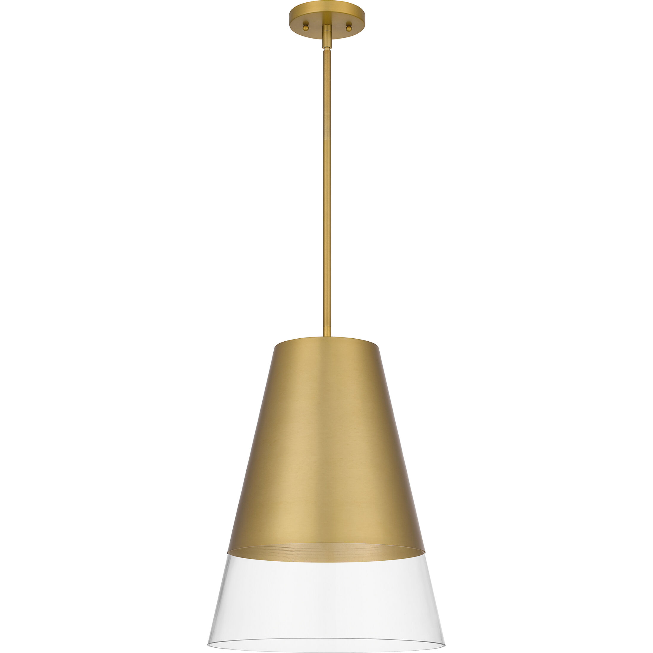 Peregrine 1 Light 14 inch Brushed Gold Mini Pendant Ceiling Light