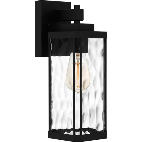 Balchier 1 Light 14 inch Matte Black Outdoor Wall Lantern