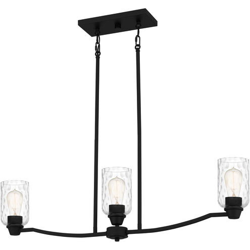 Acacia 3 Light 35 inch Matte Black Island Light Ceiling Light
