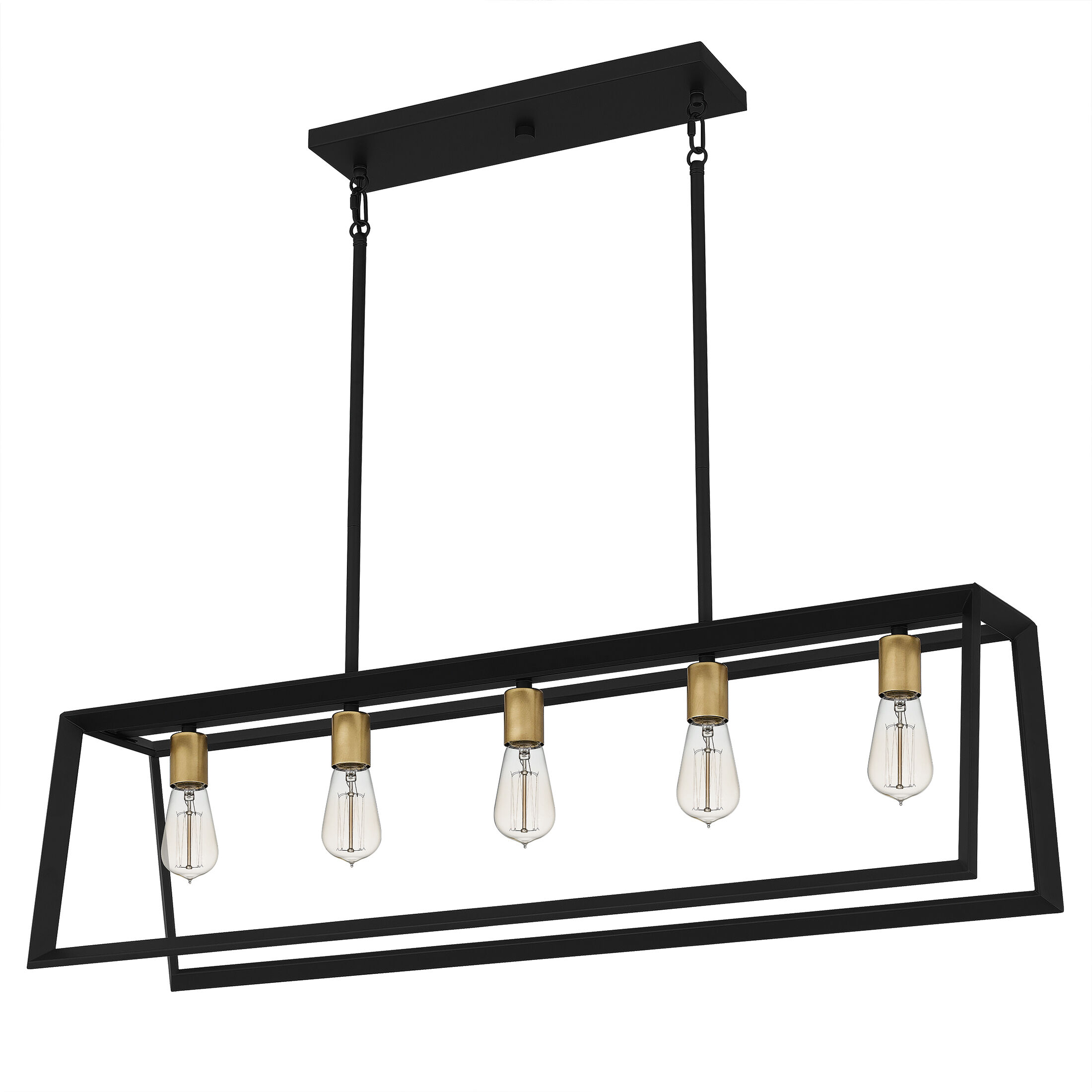Tilly 5 Light 38 inch Matte Black Island Light Ceiling Light