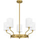 Parkington 5 Light 26 inch Aged Brass Chandelier Ceiling Light
