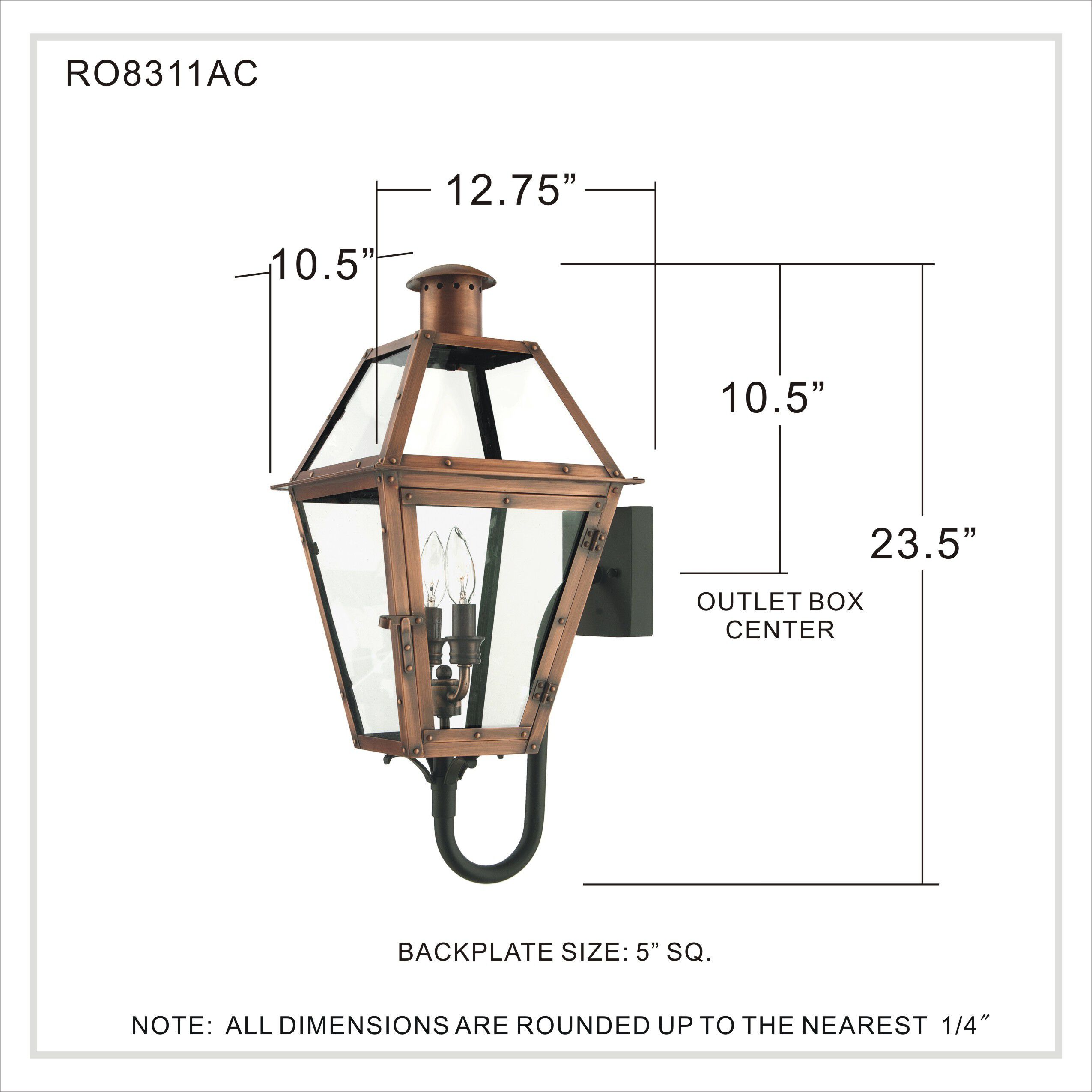 Quoizel Lighting Rue De Royal 2 Light Outdoor Wall Lantern