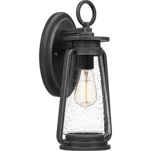Sutton 1 Light 15 inch Speckled Black Outdoor Wall Lantern, Medium