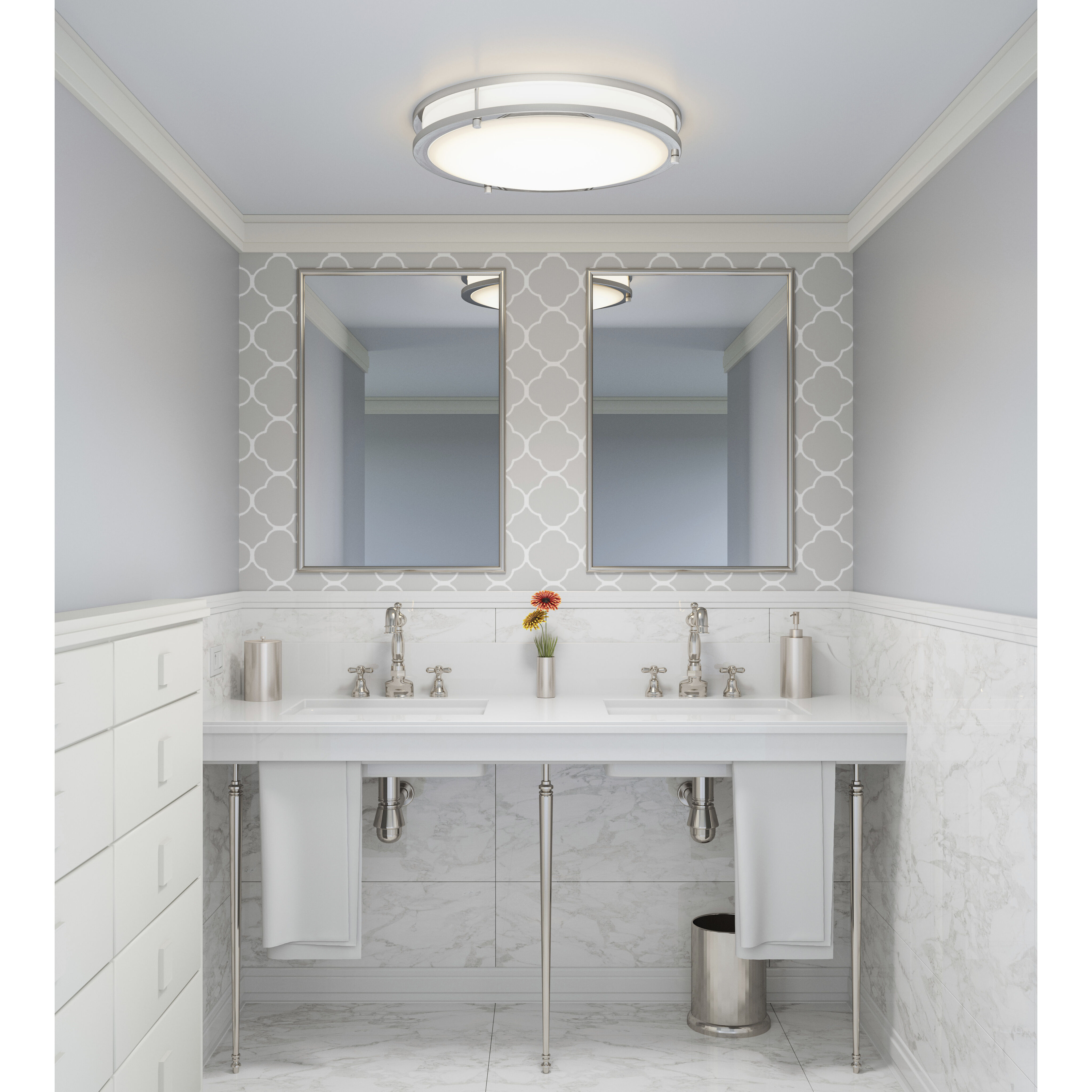 24 inch flush outlet mount ceiling light