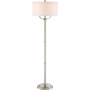 Broadway 62 inch 75.00 watt Brushed Nickel Floor Lamp Portable Light 