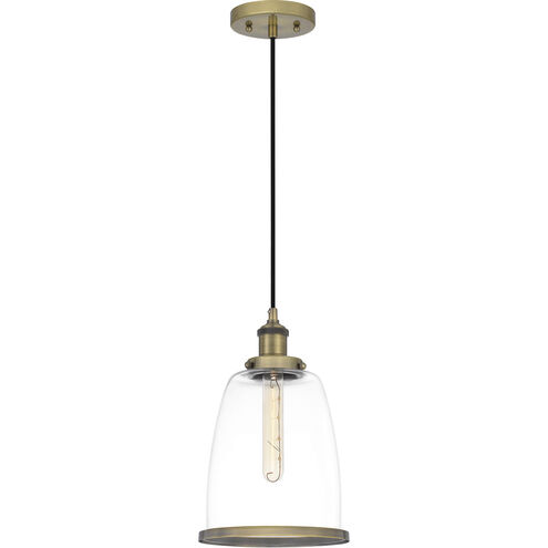 Leo 1 Light 8 inch Antique Brass Mini Pendant Ceiling Light
