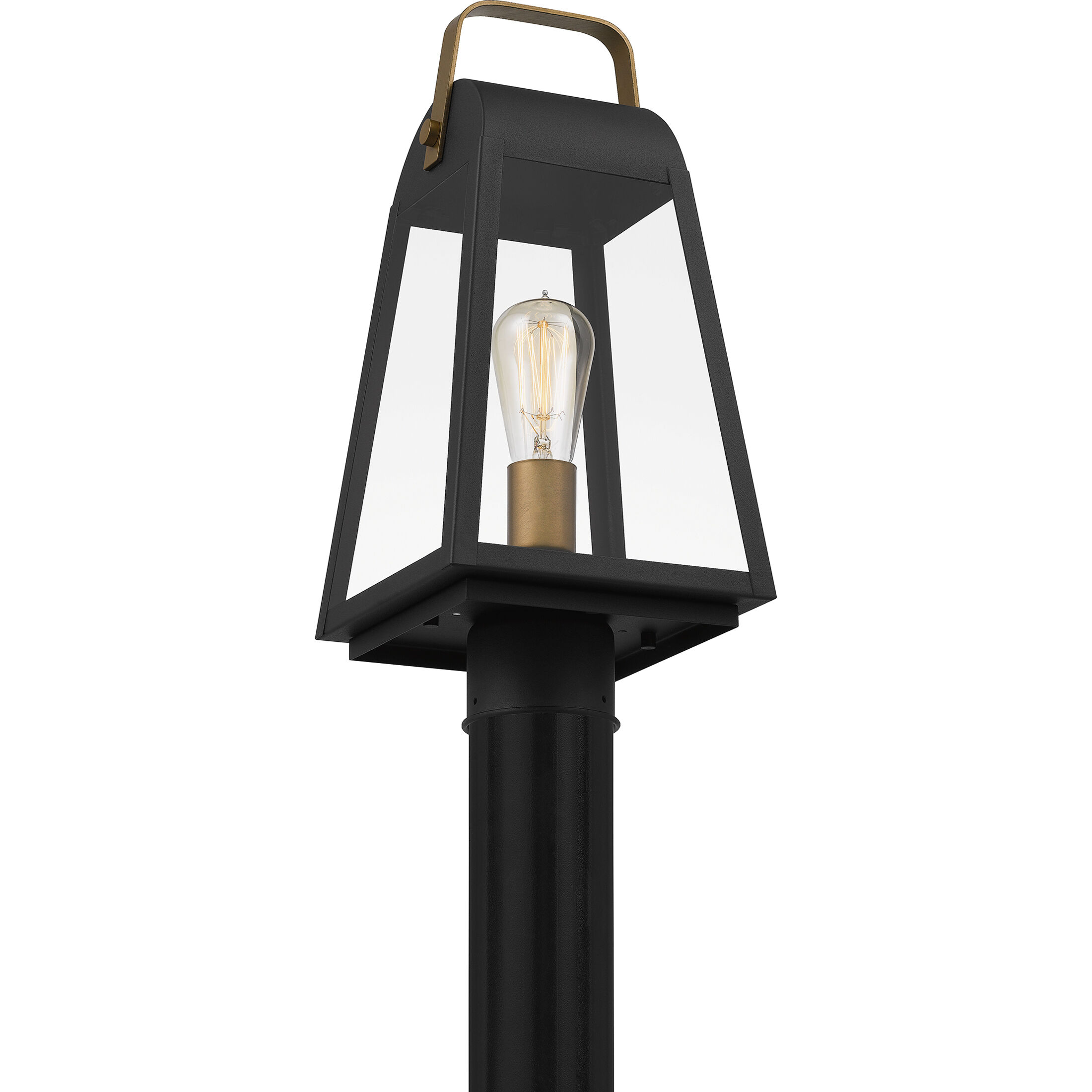 O'Leary 1 Light 17 inch Earth Black Outdoor Post Lantern, Large