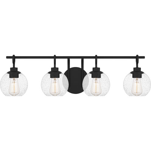 Winston 4 Light 32 inch Matte Black Bath Light Wall Light, Extra Large