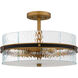 Reagan 3 Light 16 inch Matte Black Semi-Flush Mount Ceiling Light, Medium