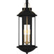 Crestfield 3 Light 26.25 inch Matte Black Outdoor Wall Lantern, Large