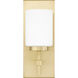 Wilburn LED 6 inch Satin Brass Bath Light Wall Light