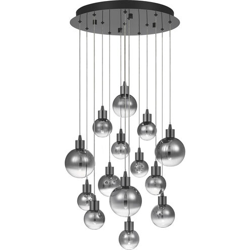 Shadow LED 19 inch Black Chrome Pendant Ceiling Light