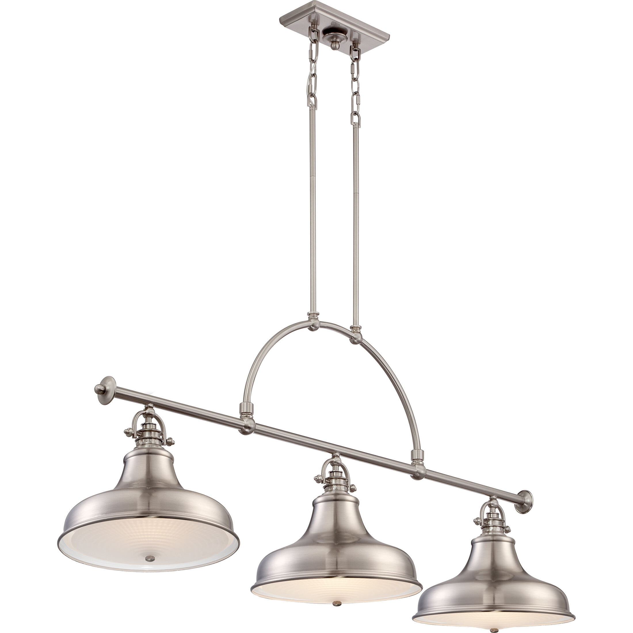 Emery 3 Light 53 inch Brushed Nickel Island Light Ceiling Light