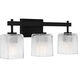 Brenthouse 3 Light 22.5 inch Matte Black Bath Light Wall Light, Large
