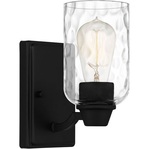 Acacia 1 Light 5 inch Matte Black Wall Sconce Wall Light, Small