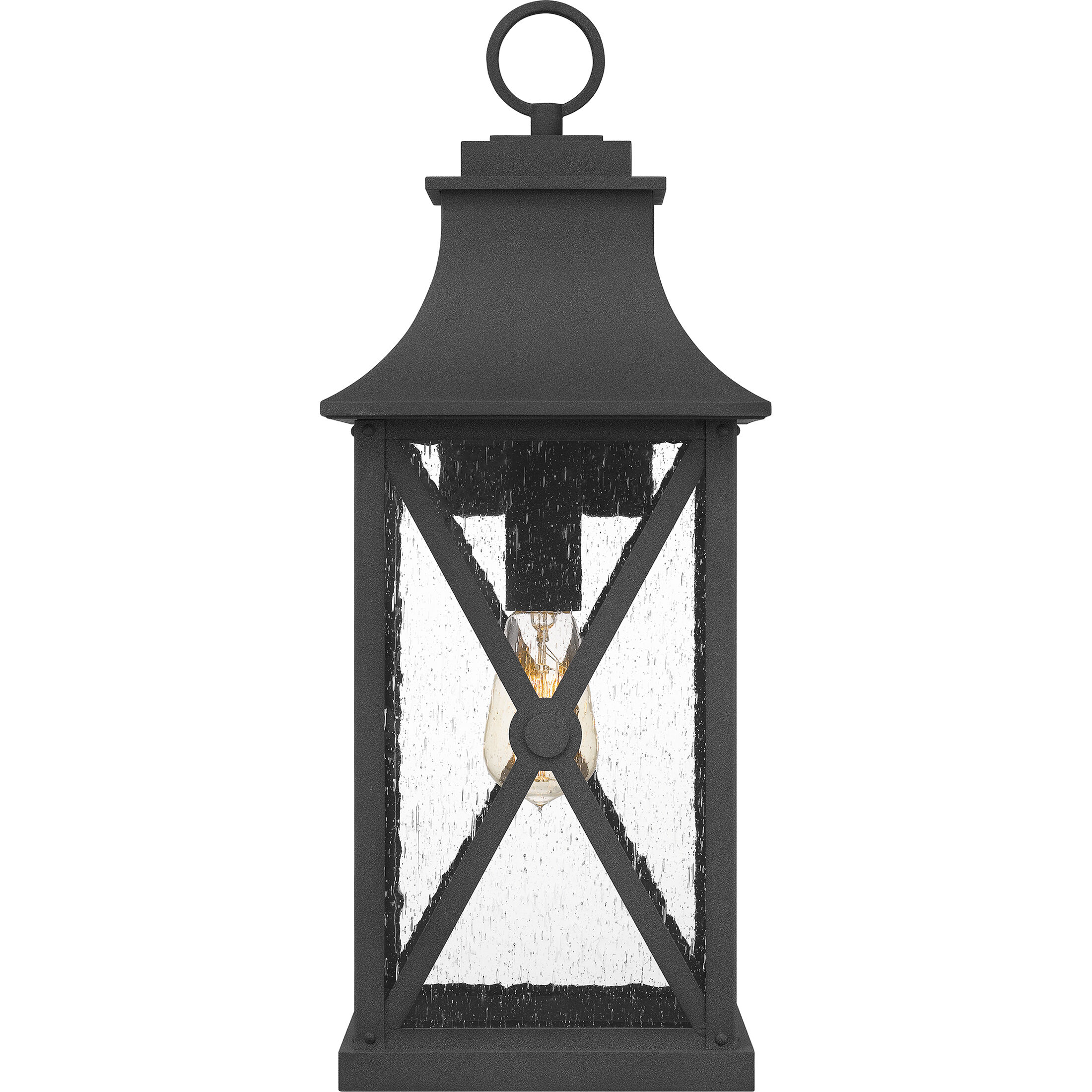 Ellerbee 1 Light 21 inch Mottled Black Outdoor Wall Lantern, Large