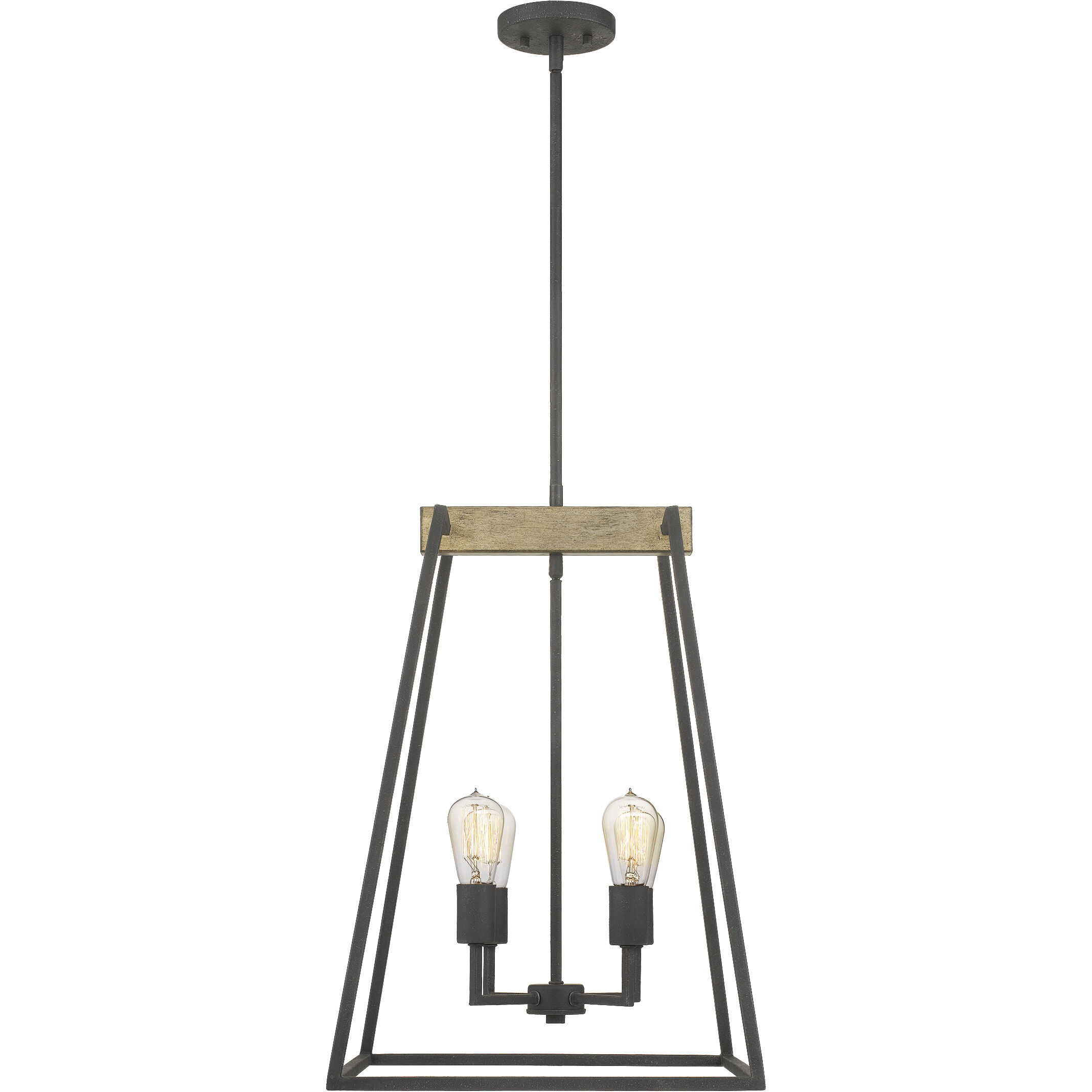 Brockton 4 Light 17 inch Grey Ash Foyer Chandelier Ceiling Light