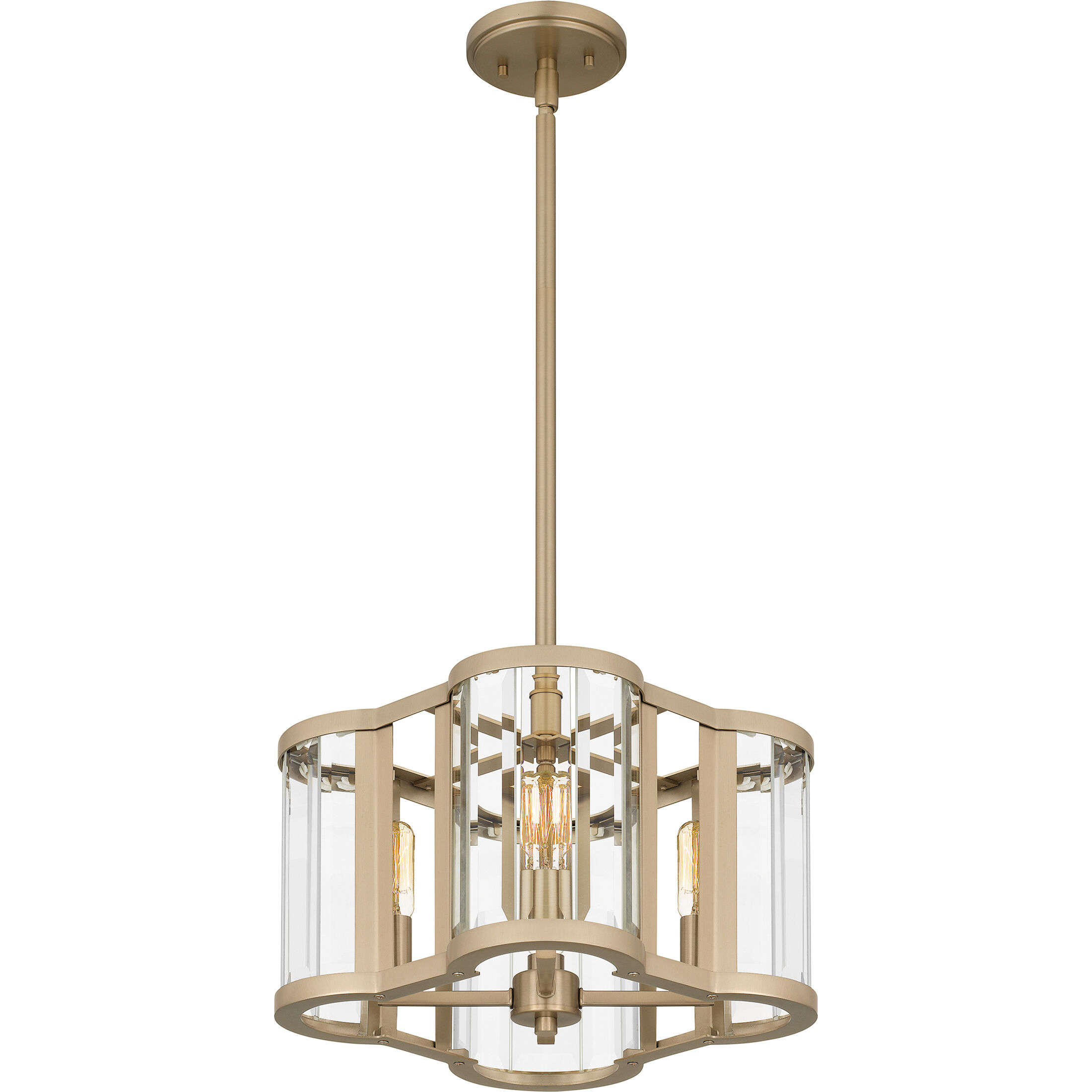 Renee 4 Light 15 inch Bronze Gold Pendant Ceiling Light