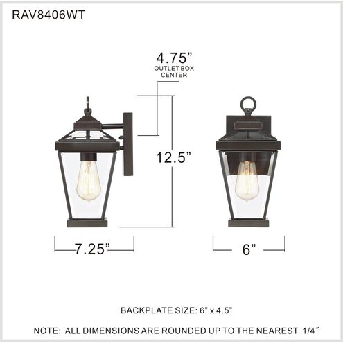 Ravine 1 Light 13 inch Western Bronze Outdoor Wall Lantern