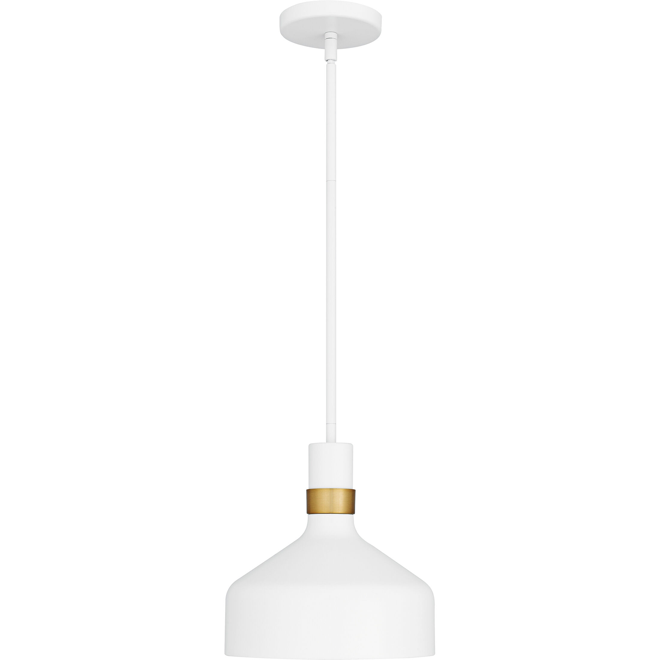 Arbor 1 Light 10 inch Matte White Mini Pendant Ceiling Light, Small
