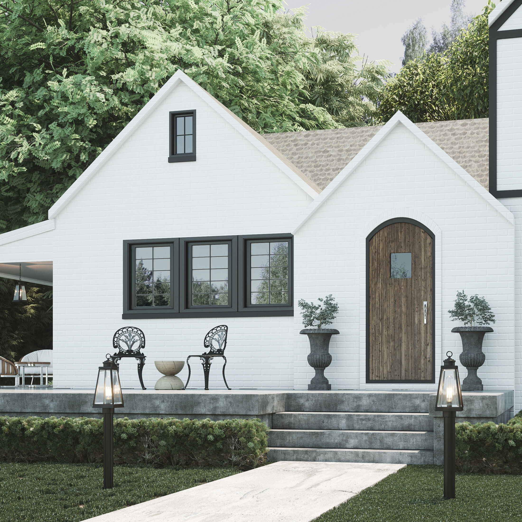 Paxton 1 Light 7 inch Matte Black Outdoor Hanging Lantern