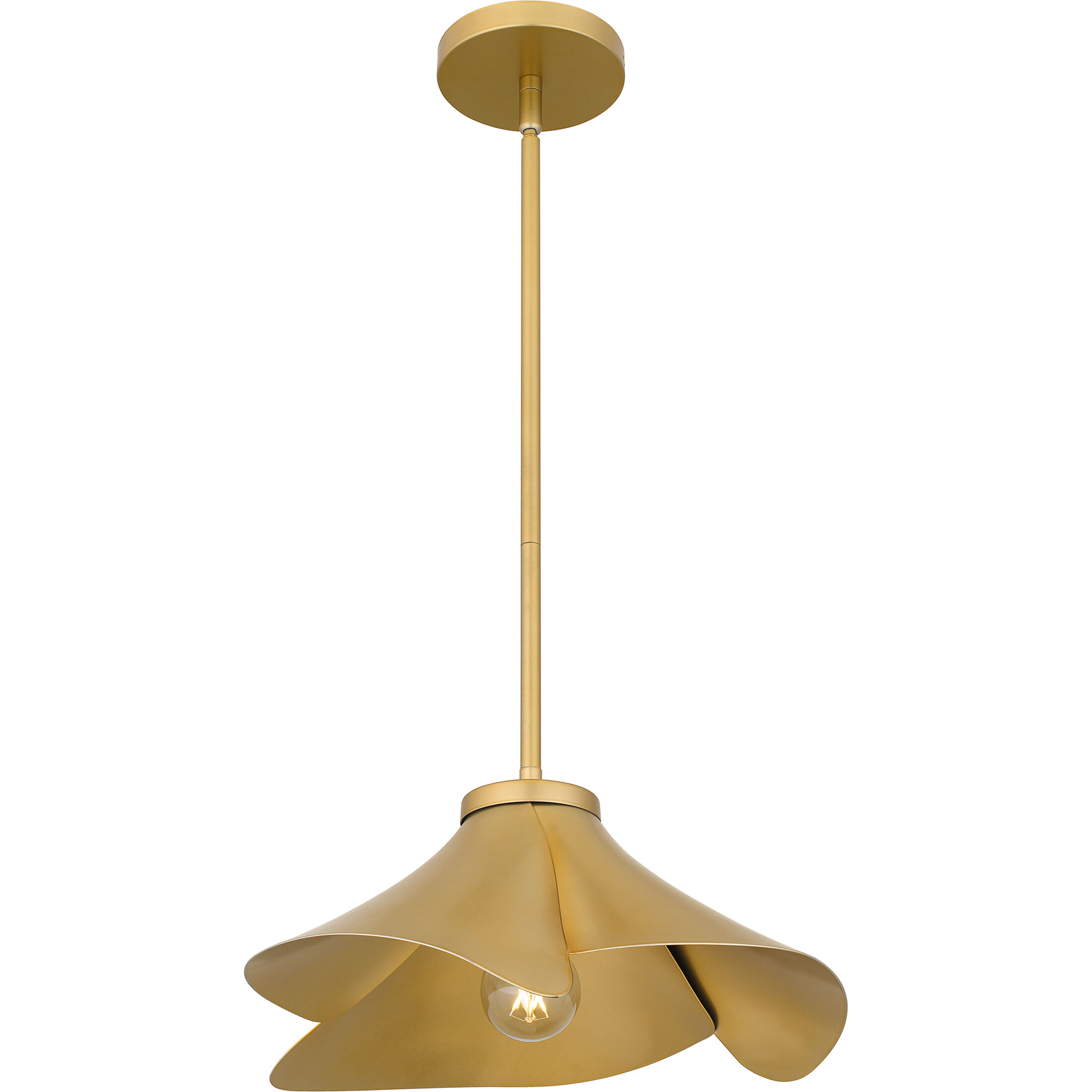 Wisp 1 Light 14.5 inch Light Gold Pendant Ceiling Light