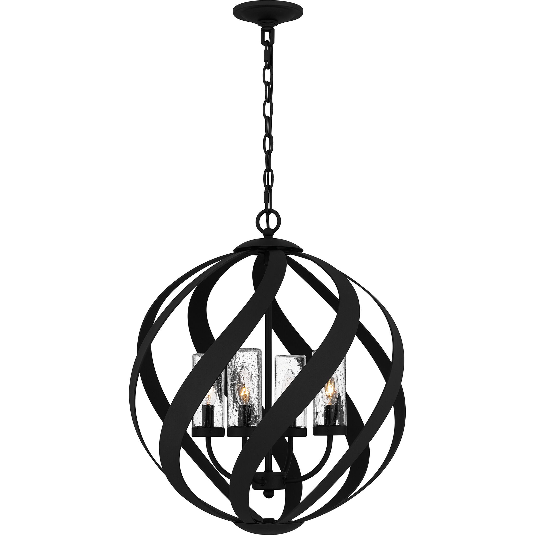 Blacksmith 4 Light 19.5 inch Earth Black Outdoor Pendant