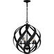 Blacksmith 4 Light 19.5 inch Earth Black Outdoor Pendant