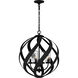 Blacksmith 4 Light 19.5 inch Earth Black Outdoor Pendant