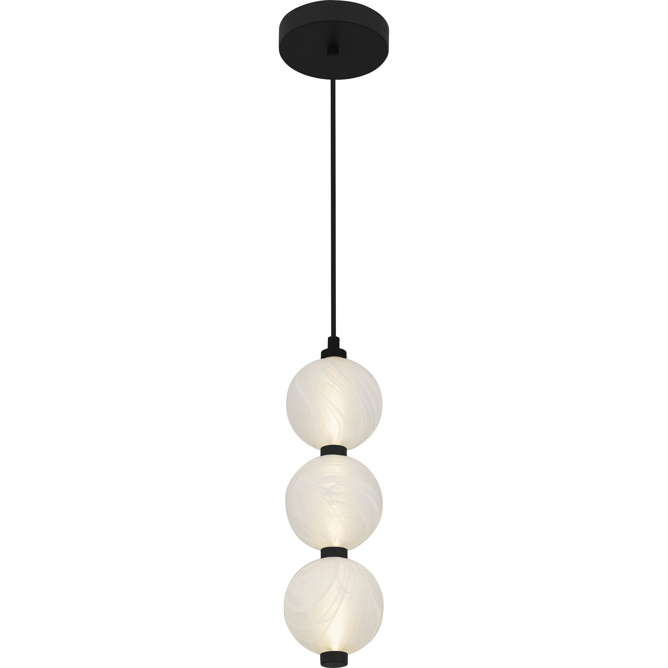 Clarendon LED 5.25 inch Matte Black Mini Pendant Ceiling Light, Small