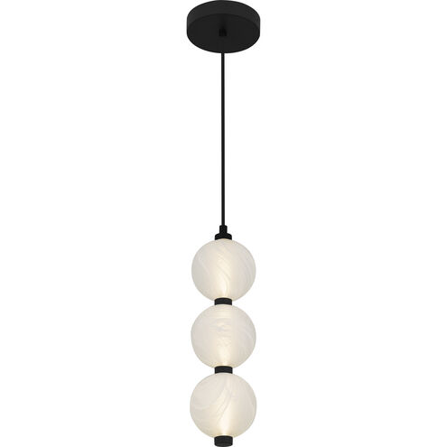 Clarendon LED 5.25 inch Matte Black Mini Pendant Ceiling Light, Small