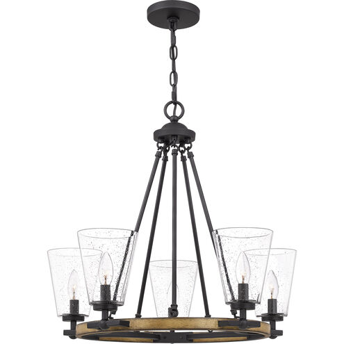 Hearst 5 Light 25 inch Matte Black Chandelier Ceiling Light