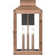 Beryn 3 Light 19 inch Aged Copper Outdoor Wall Lantern