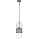 Soffer 1 Light 7 inch Antique Nickel Mini Pendant Ceiling Light, Small
