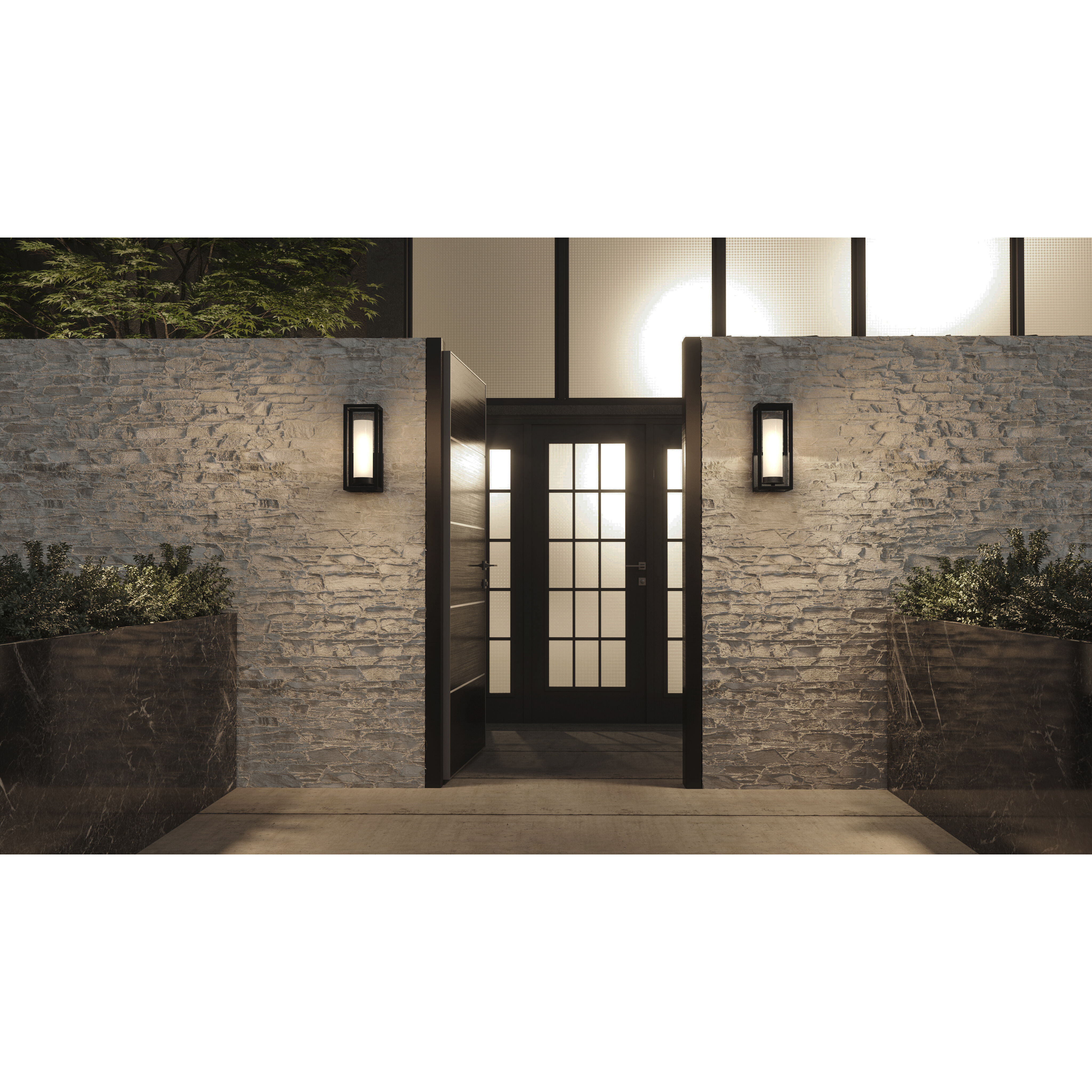 Neville 1 Light 6 inch Matte Black Outdoor Lantern