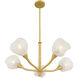 Adelyn 5 Light 30 inch Gold Leaf Chandelier Ceiling Light
